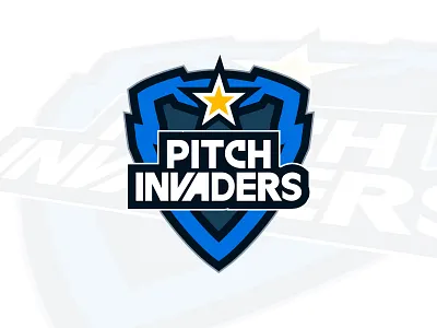 Pitch Invaders - Team Logo design illustrator logo logotype sports team logo vector