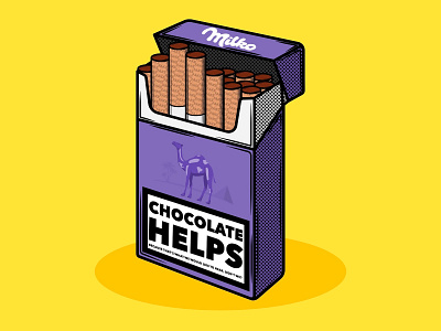 Chocolate Cigarettes affinitydesigner belgium camel chocolate cigarettes design flat flat design graphic illustration ui vector