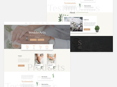 WeddinArts app design kacper landing page michalik product project typography ui user experience user interface ux visual design website