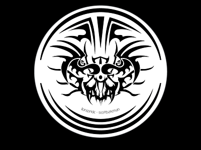Lionshead2 Coaster black coaster head linework lion lion head tribal white