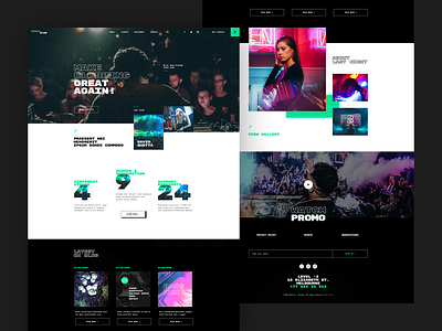 Music Club club design landing page music party poland theme ui ux visiontrust website wordpress