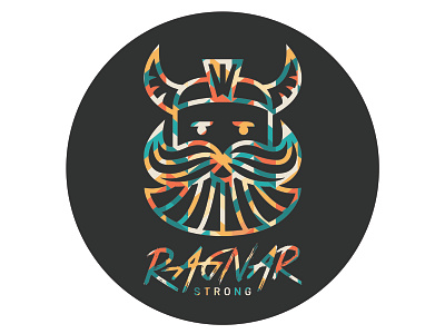 Ragnar Strong Logo-Coaster branding design flat icon illustration illustrator lettering logo minimal type typography vector