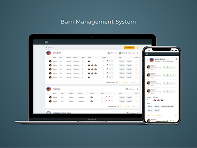 Barn Management Sysytem dasboard design enterprise software enterprise ux material design mobile design responsive responsive layout saas simple ui uiux user experience user interface ux