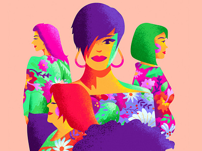 women art color illustration vector