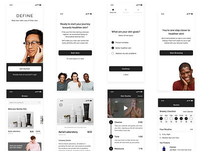 Define Skincare App app app concept branding clean design minimal skin care skincare ui ui design uidesign