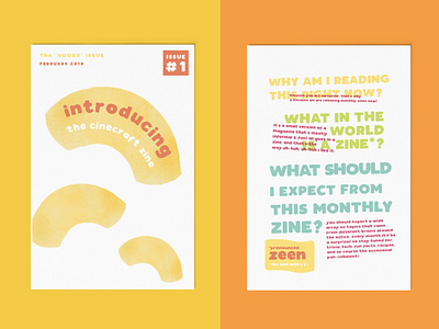 Noods Zine art cheerful design first zine flat flat design fun fun art illustration magazine noodles typography zine