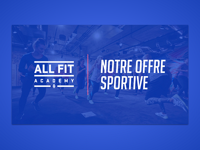 All Fit Academy brand design electric blue wellness