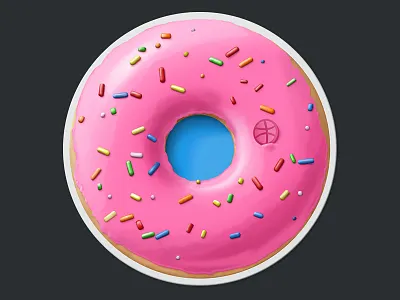 Donut Coaster for Sticker Mule contest candy coaster delicious delicious death donut donut coaster dribbble frosting photoshop pink snack sprinkles sticker mule sticker mule contest tag