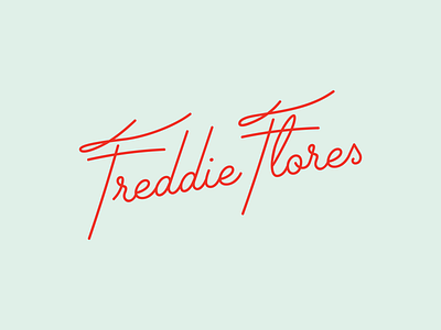 Freddie Flores Logo atlanta branding custom type freelance graphic design hair stylist illustration lettering logo script font typography vector