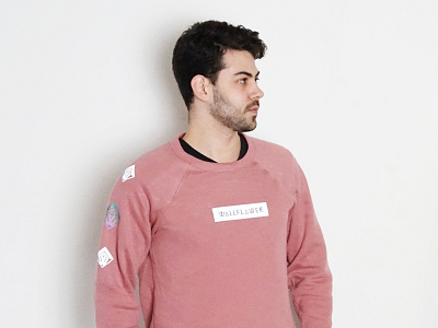 Wallflower Crew activewear apparel apparel design apparel logo chicago clothing brand clothing design concept holographic mauve model muted reflective shine silver unique vinyl