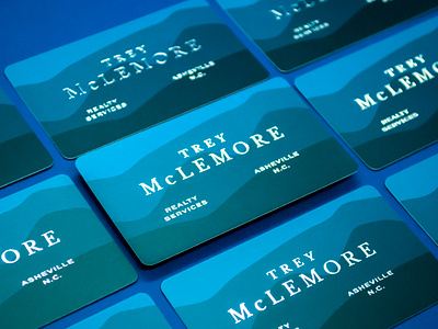 Trey McLemore Business Cards business cards foil stamp freelance graphic design real estate silver foil typography