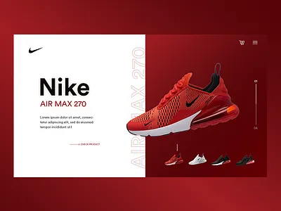 Nike Air Max UI Concept creative design modern nike shoes typography ui uiux ux web website