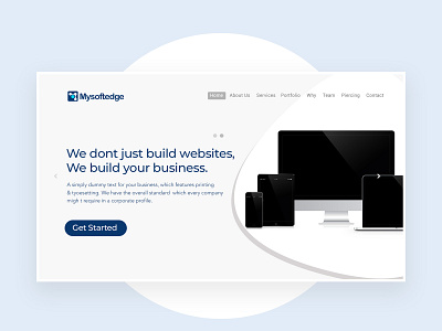 Mysoftedge UI landing page