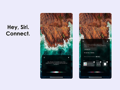 Hey Siri Connect. design ui ux