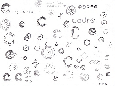 Cadre Logo - Hand sketch brand experience draft hand sketch illustration logo marketplace pencil drawing pencil icon sketch ux designer
