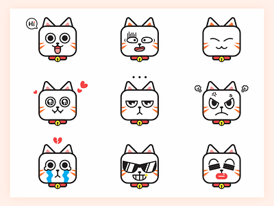 Cat Mems design flat icon illustration mbe meme ui