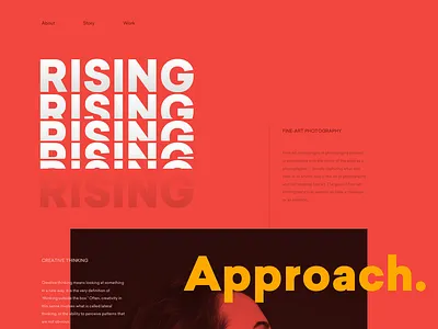 Rising design typography ui website