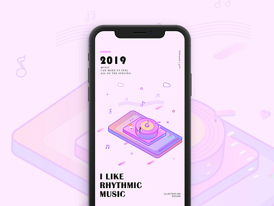 music app design illustration ui