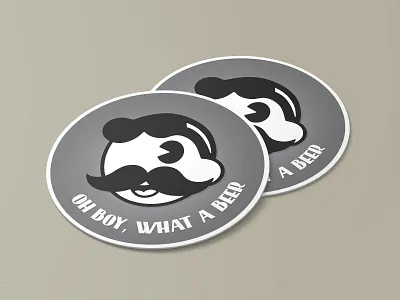 Vintage Boh Coaster - Stickermule Giveaway baltimore cartoon coaster design illustration natty boh stickermule vintage
