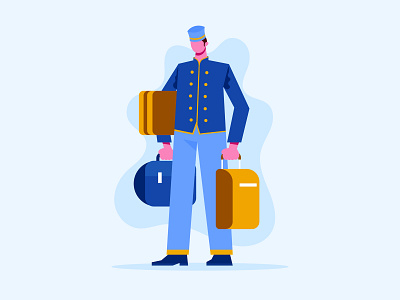 Bellhop bellboy bellhop bellman boy doorman employee hotel luggage man occupation porter service staff suitcase uniform worker