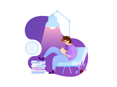 Read Book book characters concept flat design illustration illustrator marketing reading books vector art
