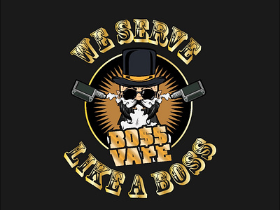 BO$$ VAPE gangster logo vape vector vintage