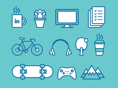 Iconography icon set icons illustration tech vector