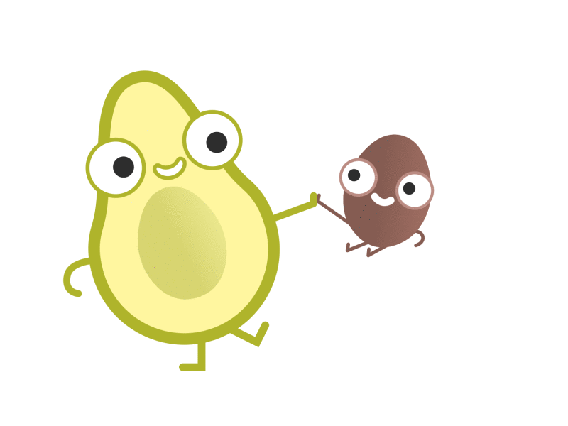 Avocad-bros - Snapchat animation avocado character cute friends funny loop motion