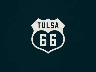 Heart of Route 66 americana badge branding design heart illustration logo mother road oklahoma road route 66 shield stickers tulsa typography vector vintage