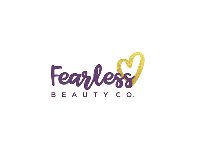 Fearless Logo beauty logo creative design female logo feminine logo logo logo design signature logo watercolor logo