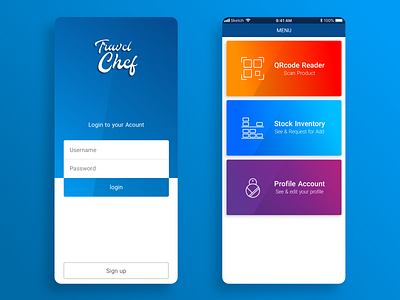 staff Travel Chef application app application food food app qr code qr code qrcode ui ux design