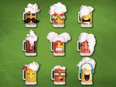 Oktobrew Characters art babe bae beer beer mug character creation chugger dribble flea junkie illustraion illustrations india music lover nashik nature lover nerd oktyobrew party animal tanker vector