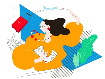 Tourism manager european universities illustration illustrations for the site vector working process