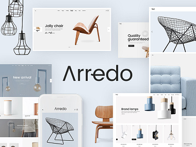 Arredo Clean Furniture Store blue clean elegant furniture layouts modern online shopping ordering responsive shop store app trending ui ux web woocomerce wordpress