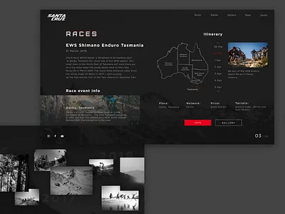 Santa Cruz bikes - promo site brand design icon icons typography ui ux vector web website