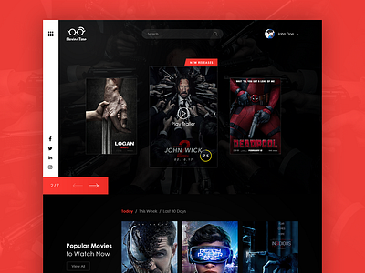 Movies_Website branding chennai colors entertainment home illustration inspiraldesign landing landing page mockup movies ui uidesign vector