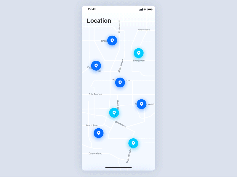 Renting ae dribbble effect location maps renting