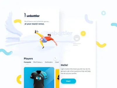 Unbottler app game illustration ios mobile app sketch sports ui unbottler ux
