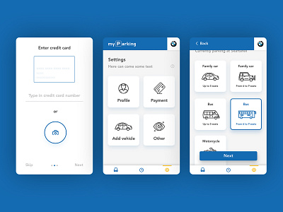 My parking car interface parking parking app ui uidesign uiux ux