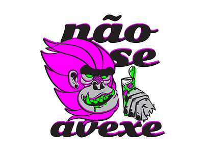 Se Avexe Não illusration illustration illustrator cc monkey tshirt art