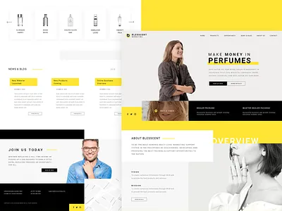 Blesscent Homepage branding dailyui design home page homepage landing landing page ui ui ux design uidesign user inteface web web design website