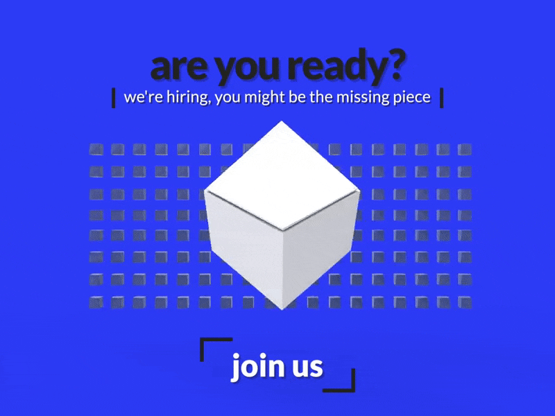 we're hiring! 3d 3d animation 3d art animation app branding company hiring icon illustration steps typography ux vector web