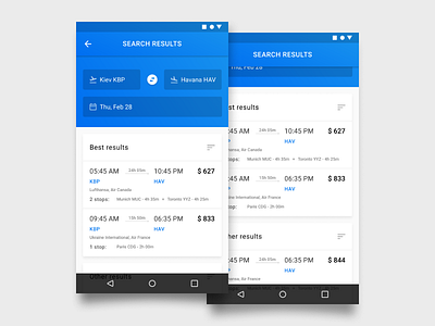 Flights search native app (in progress) android app figma in progress material design 2 native ui design ux design