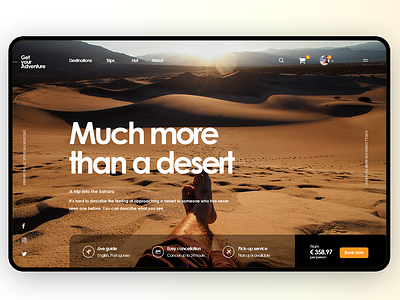 Much more than a desert design hero landing web website