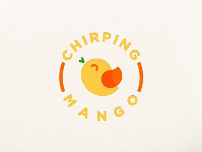 Bird + Mango Logo concept 'Chirping Mango' badge badge logo badgedesign bird brandidentity branding design dribbbler graphic design happy identity identity design logo logodesign mango minimal vector yellow