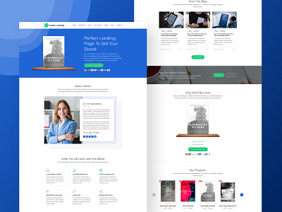 Author Landing Page book book landing clean free free theme free wordpress theme landing landing page landing design minimal theme ui ui ux ux web website wordpress