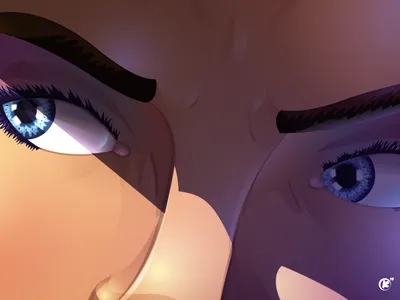 The eyes have it art blueeyes comicart comicbooks comics digitalart editorial art eye eyes face illustration lighting vector vectorart woman