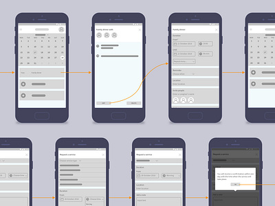 Work in progress: new functionalities for mobile app mobile app wireframe design