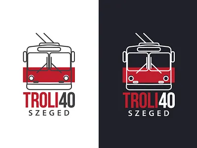 Troli40 event branding illustrator logo trolley vector