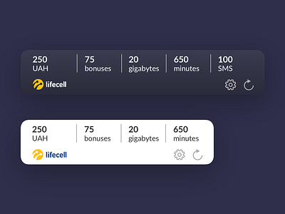Widget for My lifecell app android android app android app design app applicaiton dark app darkmode design lifecell uidesign ux ui widget widgets